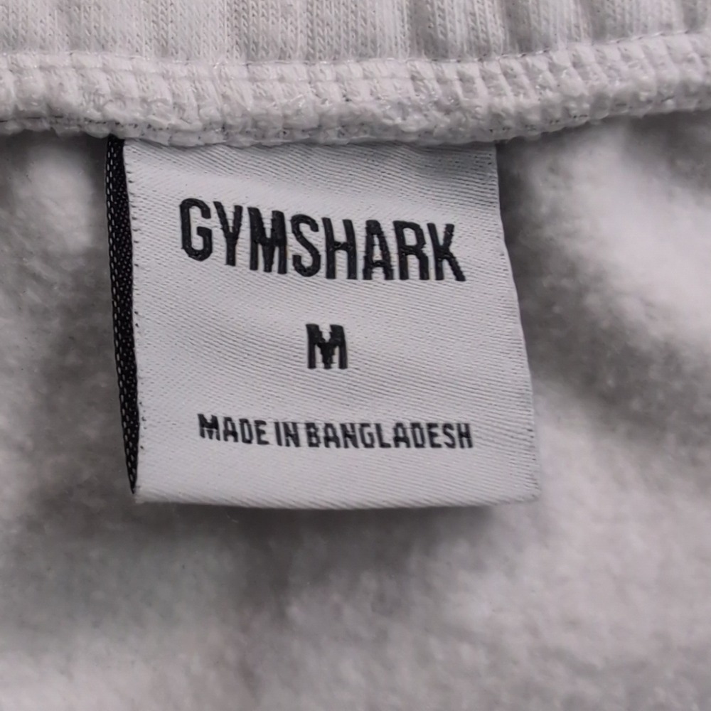 Gymshark Rest Day Lounge Shorts Womens Medium White Fleece Athletic Gym Logo - Picture 2 of 8